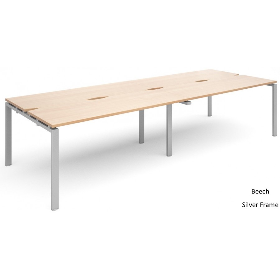 Adapt 1200mm Deep | 4 Person Back to Back Bench Desk